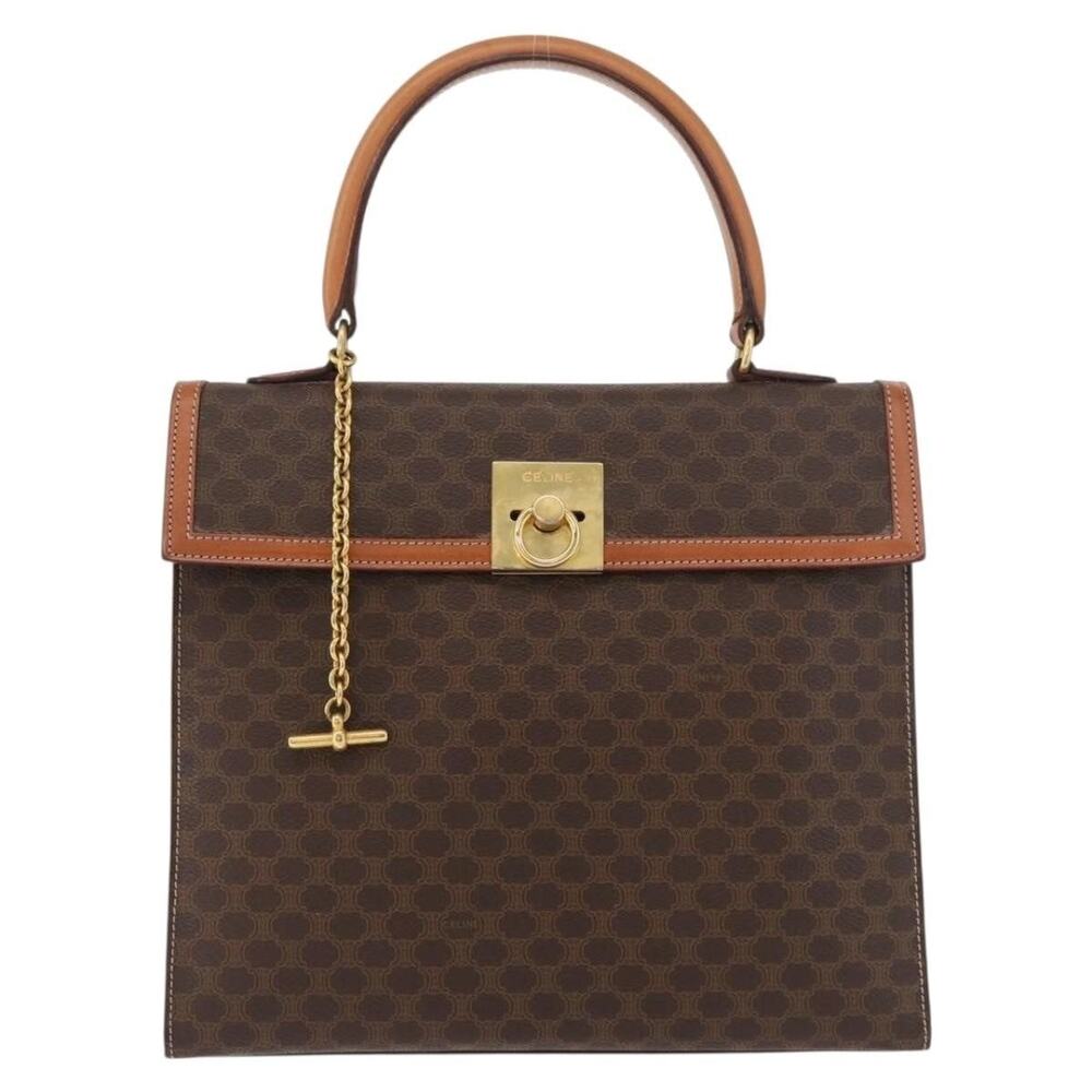 Celine Macadam Handbag Brown